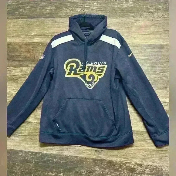 St Louis Rams NFL Nike Hoodie Navy Men’s Large - Picture 1 of 5